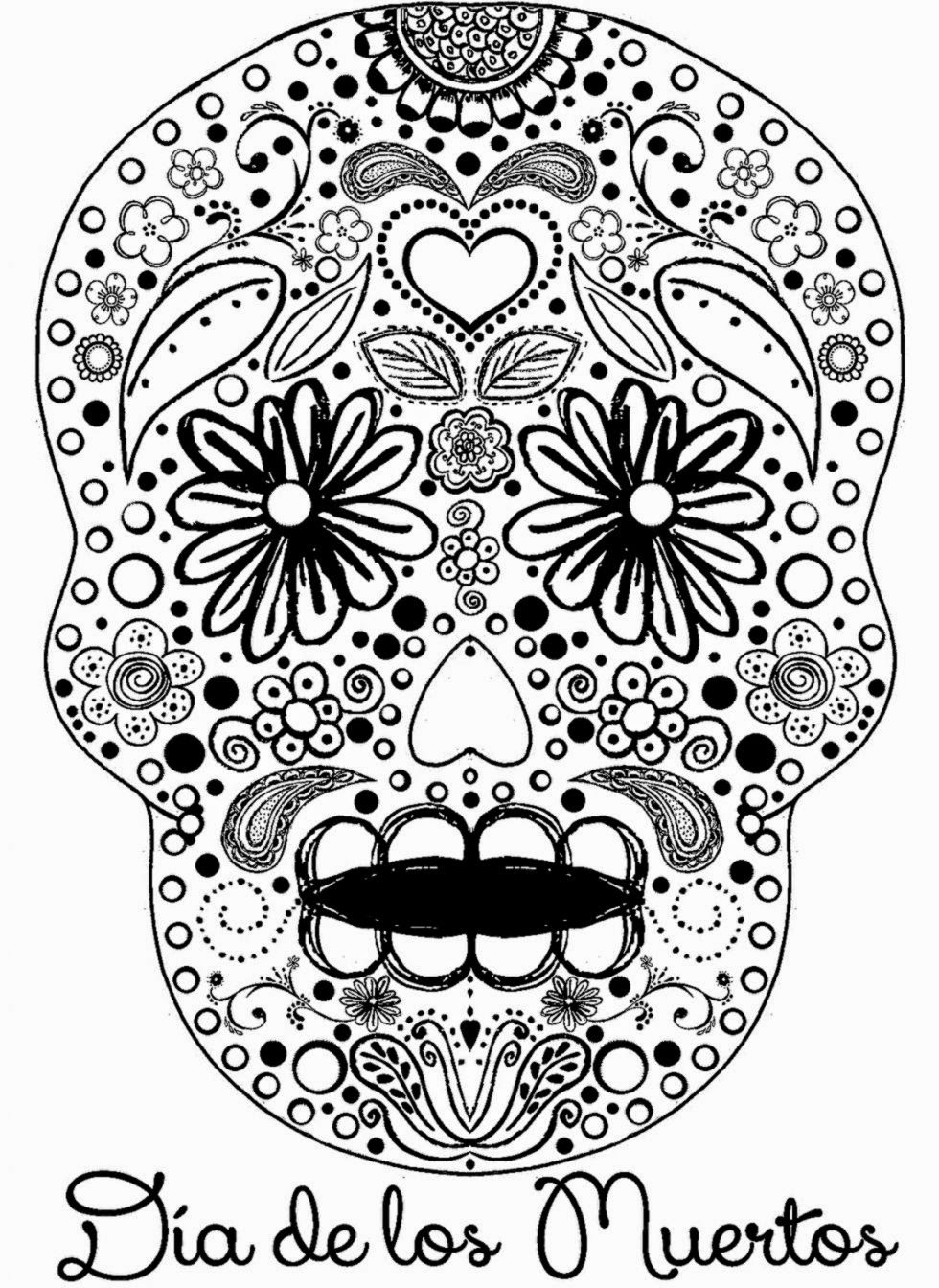 Dia De Los Muertos Coloring Pages To Download And Print For Free
