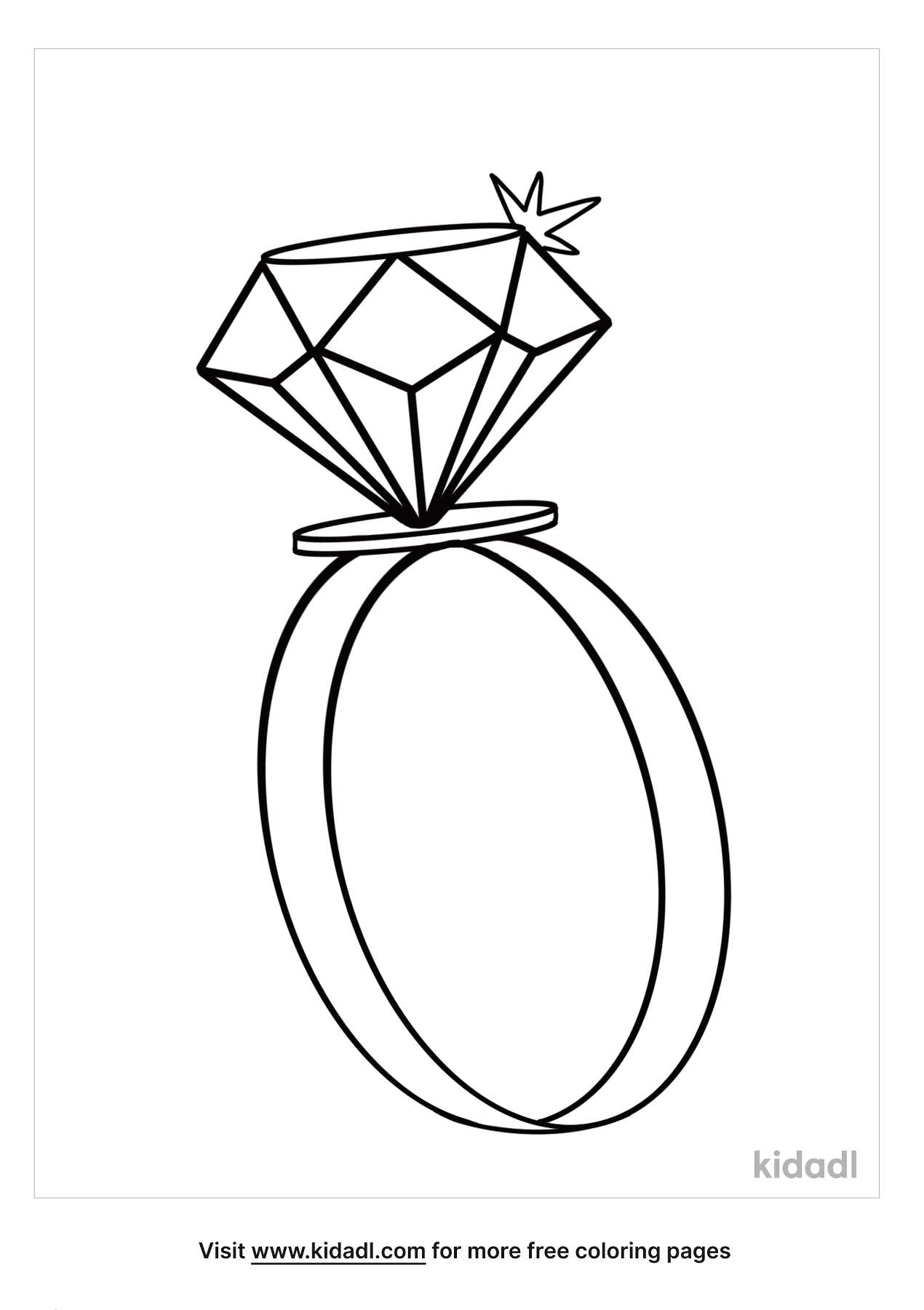 Diamond Ring Coloring Pages Coloring Home