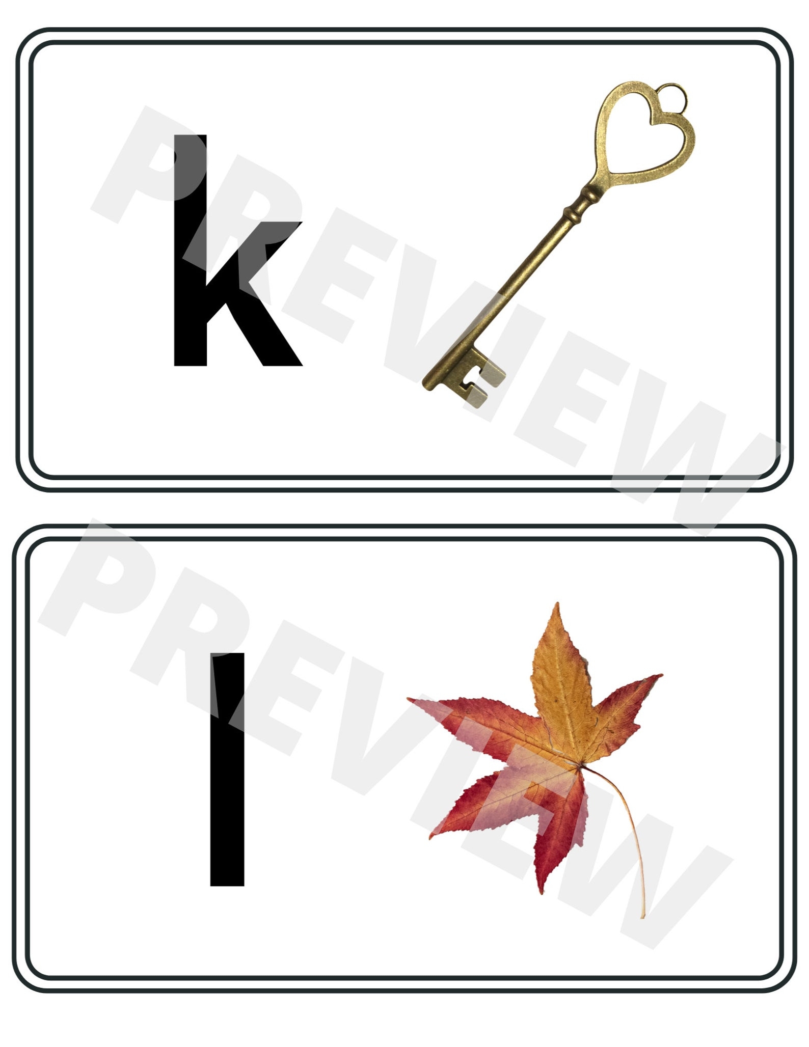 Digital Alphabet phonics Cards printable Alphabet Cards Phonics 