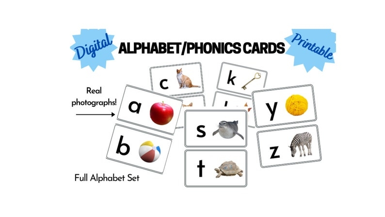alphabet phonics cards printable