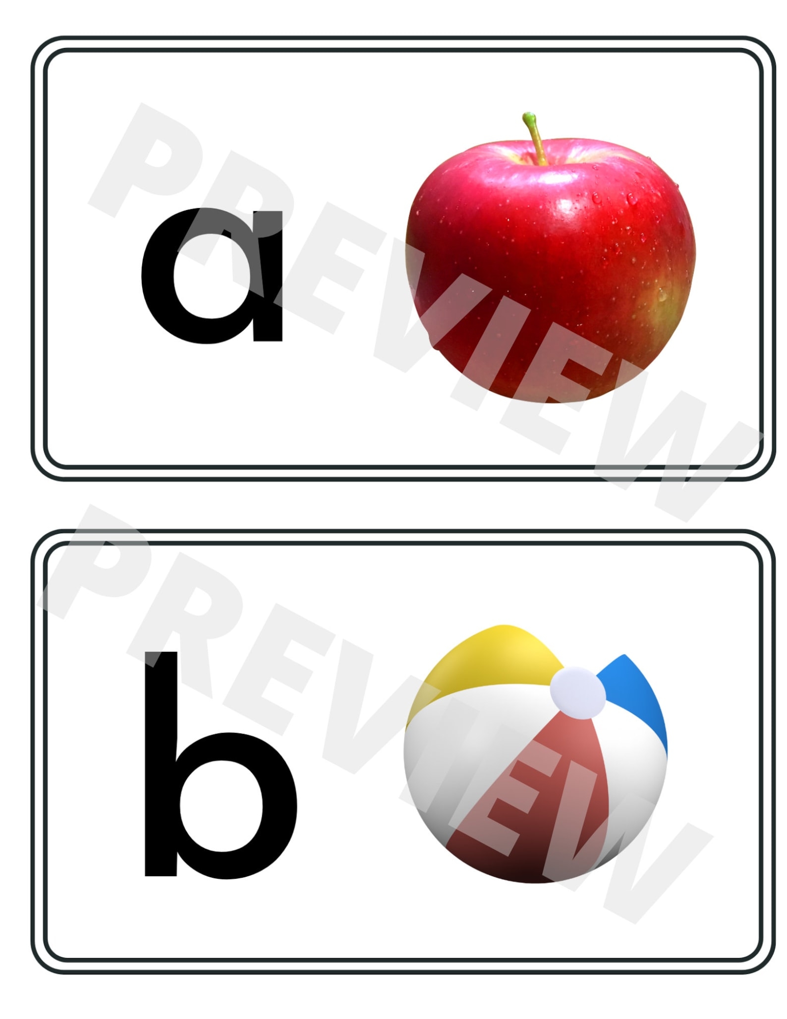 Digital Alphabet phonics Cards printable Alphabet Cards Phonics 