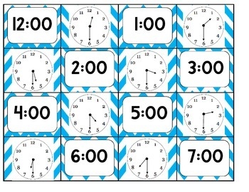 Digital Analog Clock Matching Game By Boisvert Fabulous Fun Factory