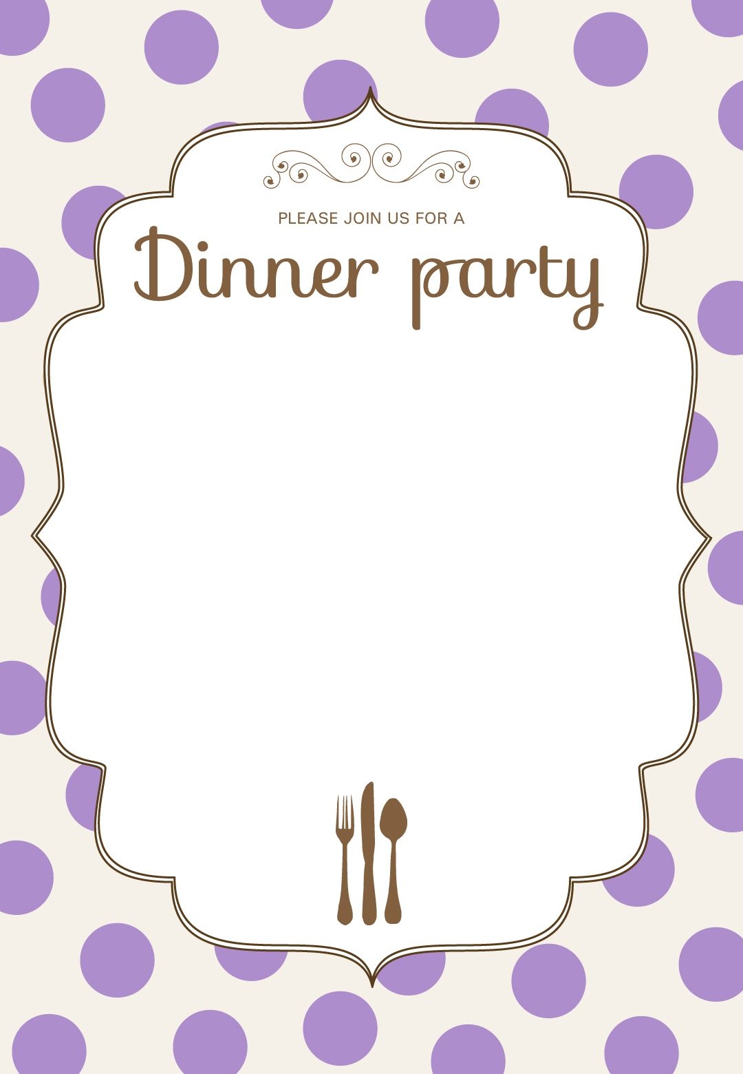 Dinner Invitation Template Free Printable Printable Templates