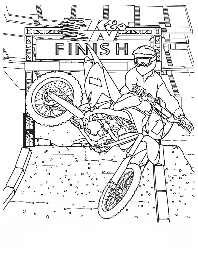 Dirt Bike Color Pages Coloring Book 6000 Coloring Pages 
