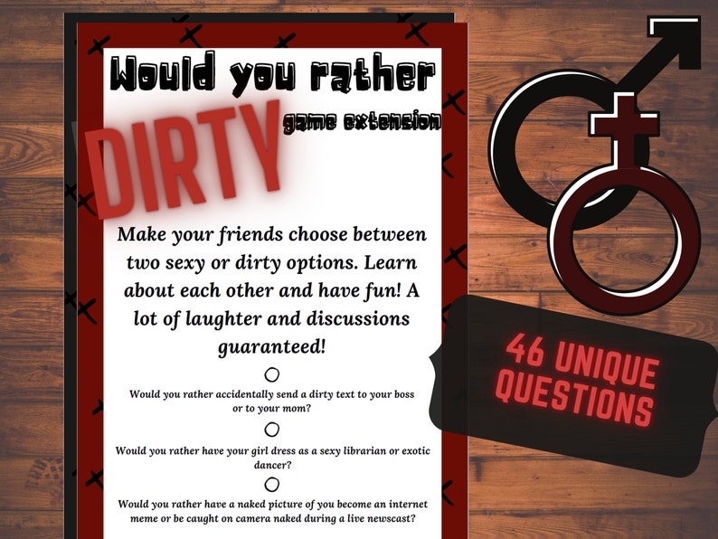 Dirty Would You Rather Game Printable Perfect Activity For Couples 