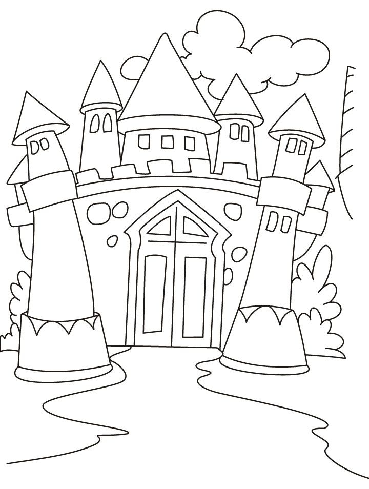 Disney Castle Coloring Pages Printable Coloring Home