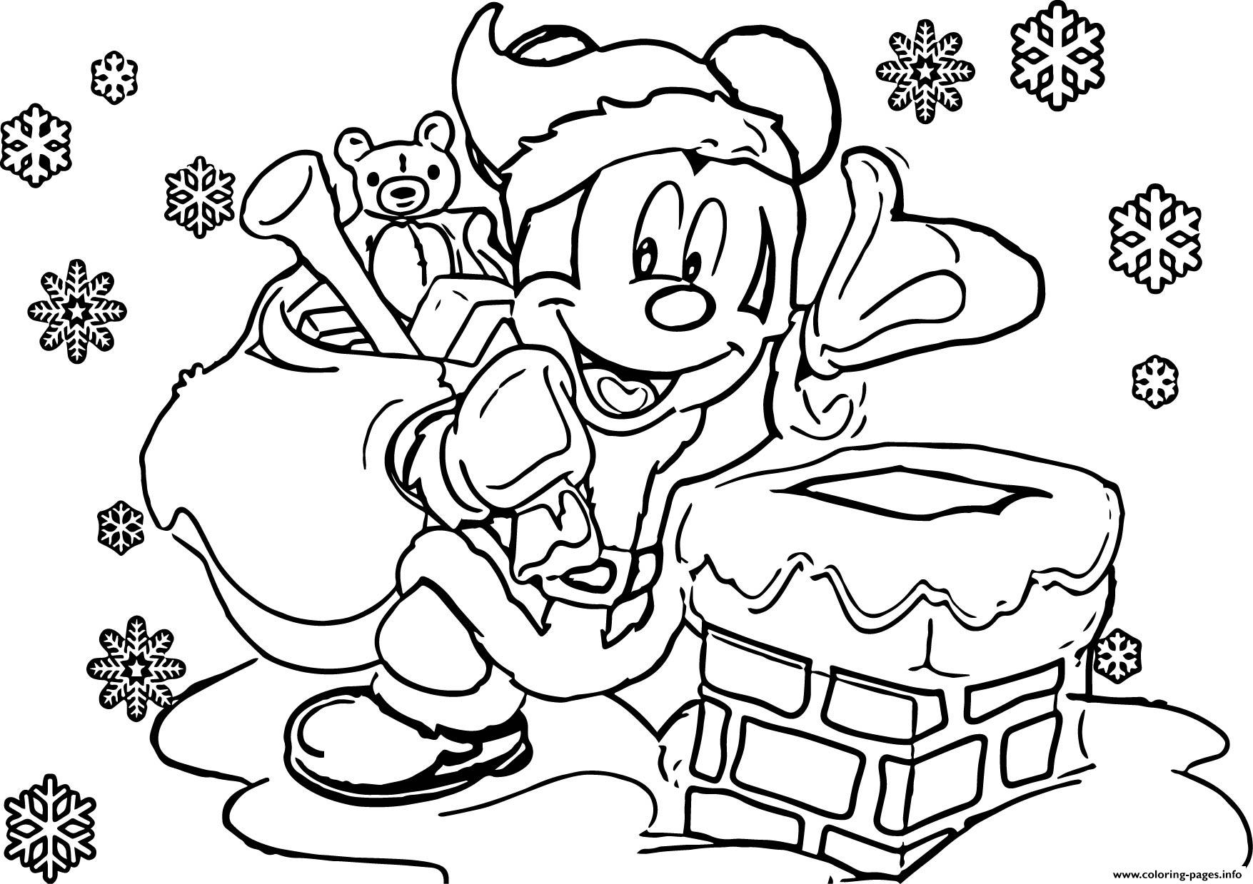 free christmas disney coloring pages