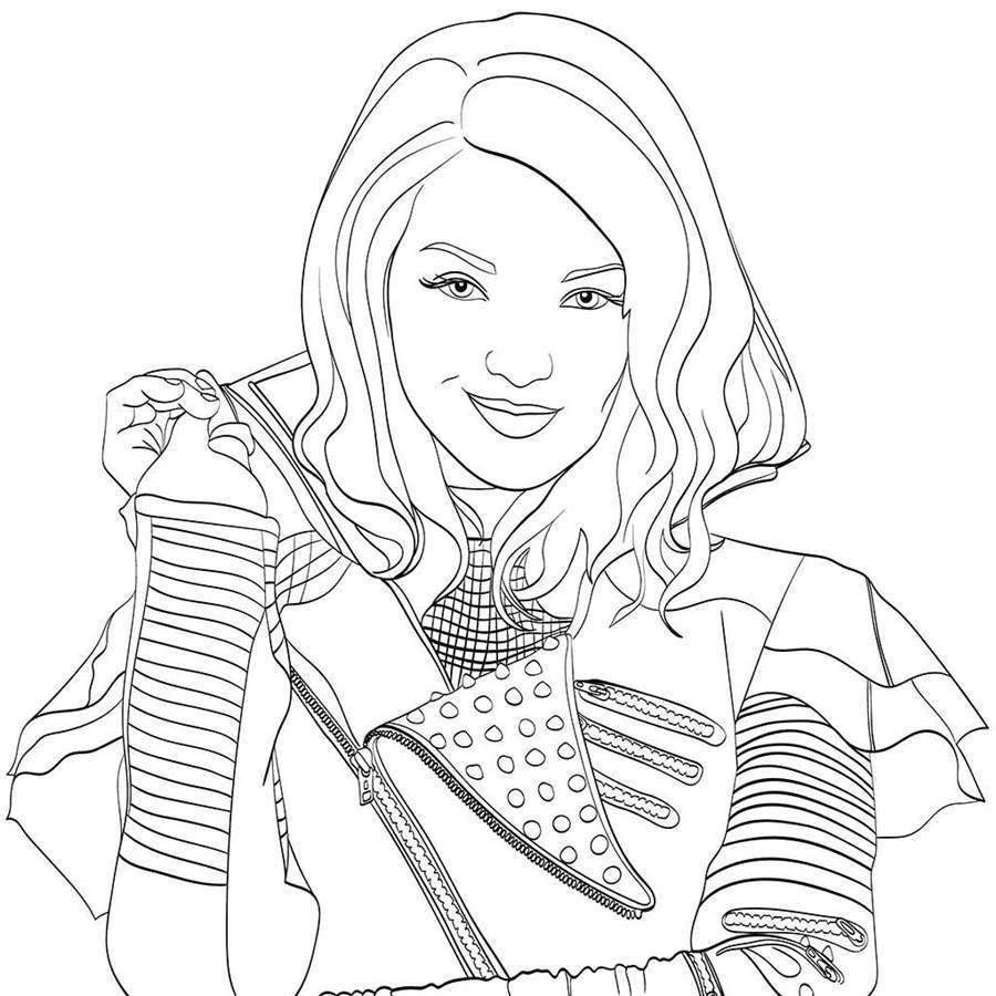 disney descendants coloring pages free