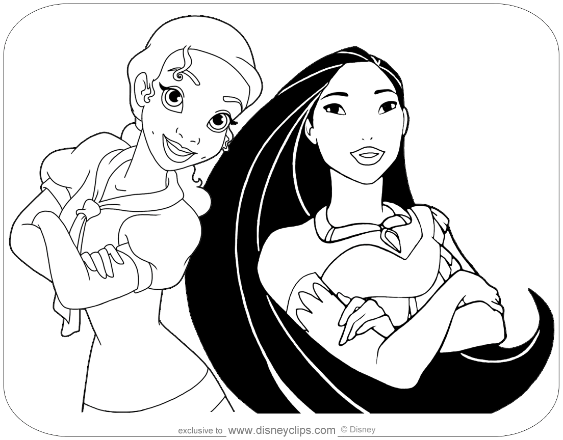 princess coloring page free printable