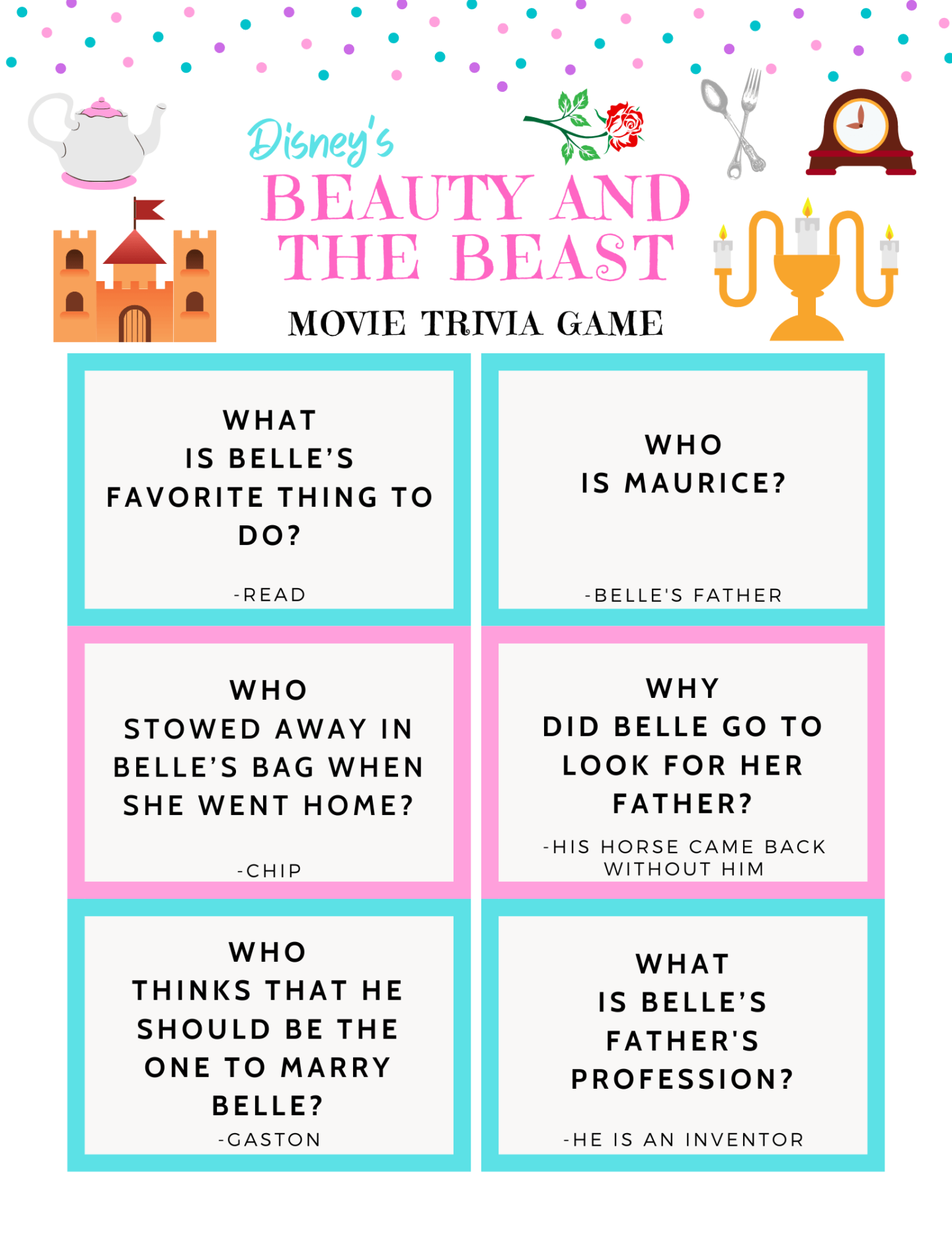 Disney Quiz Printables Artofit