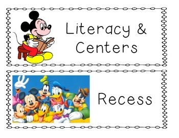 Disney Schedule Cards By Kristen Russo Teachers Pay Teachers