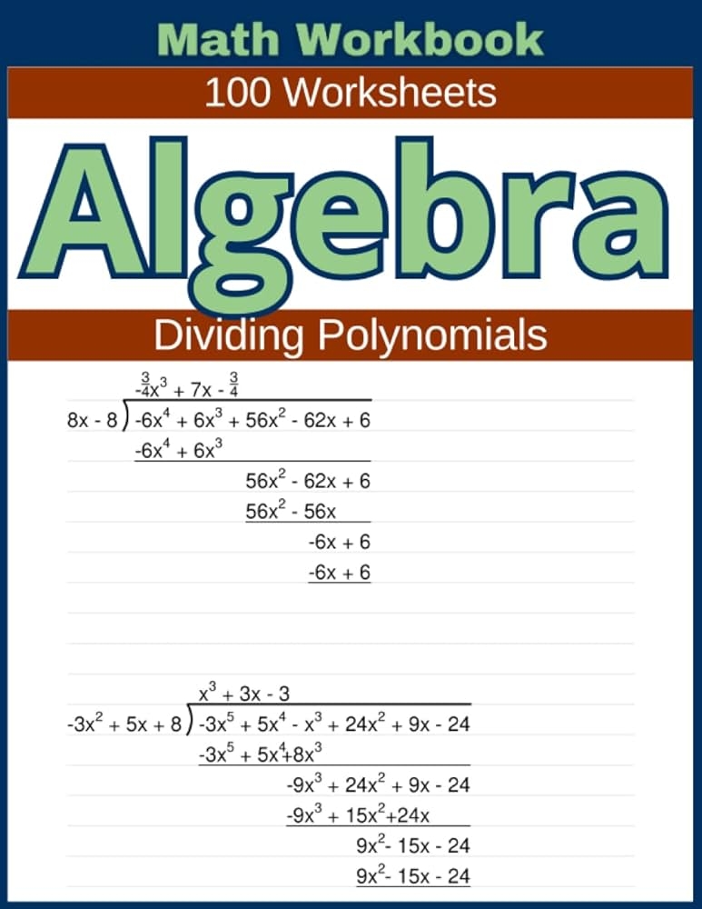 Dividing Polynomials Worksheets Library