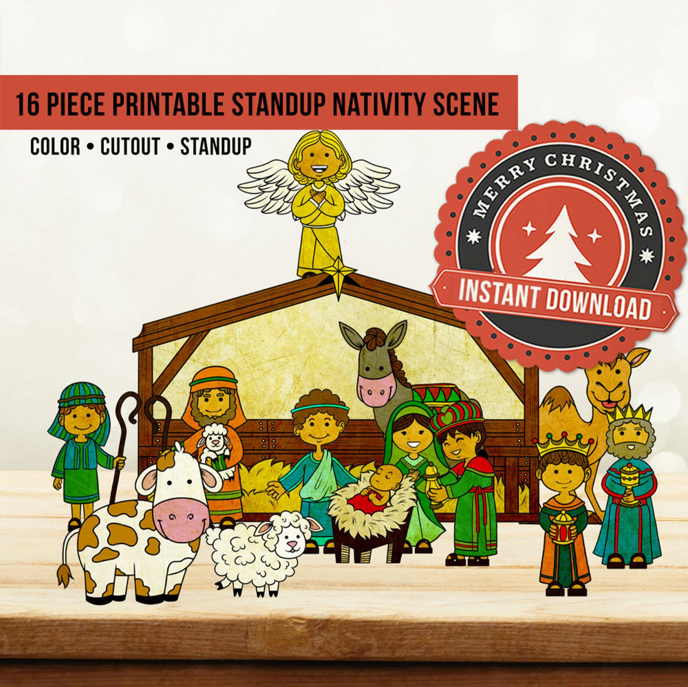 Diy Nativity Scene Free Printable Free Printable Templates