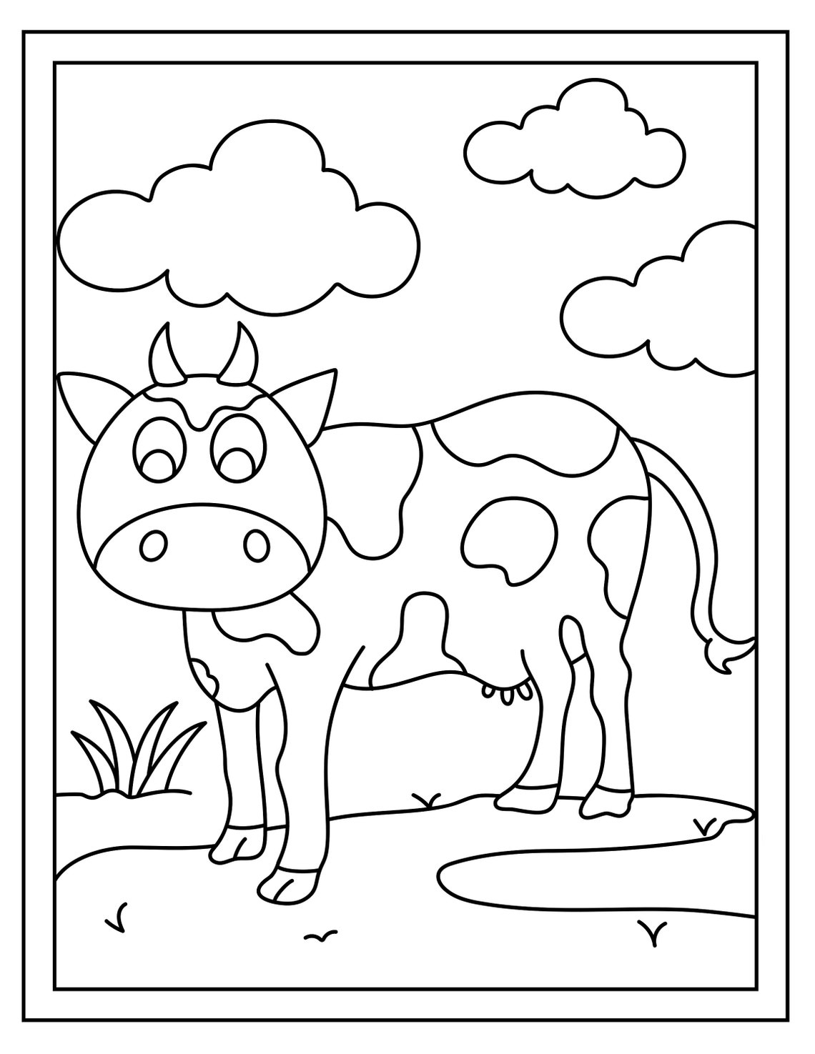 Domestic Animals 16 Printable Coloring Pages Etsy