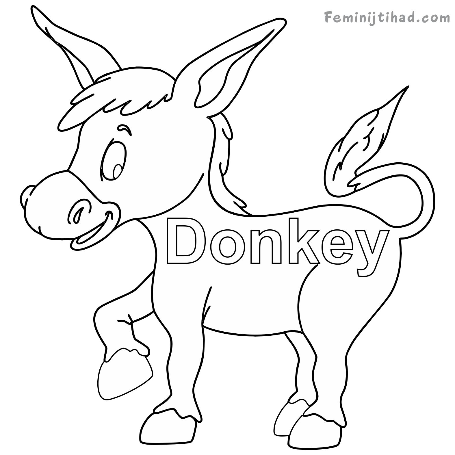 Donkey Coloring Page At GetDrawings Free Download