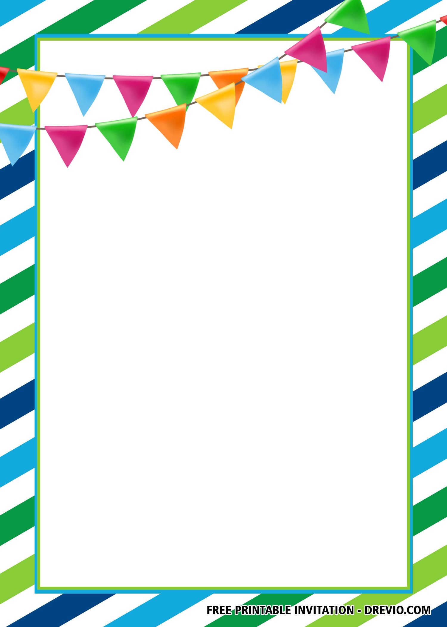pink and green invitation templates