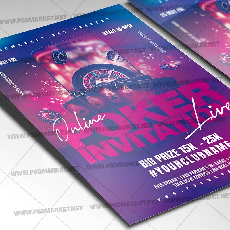 Download Poker Invitation Template Flyer PSD PSDmarket