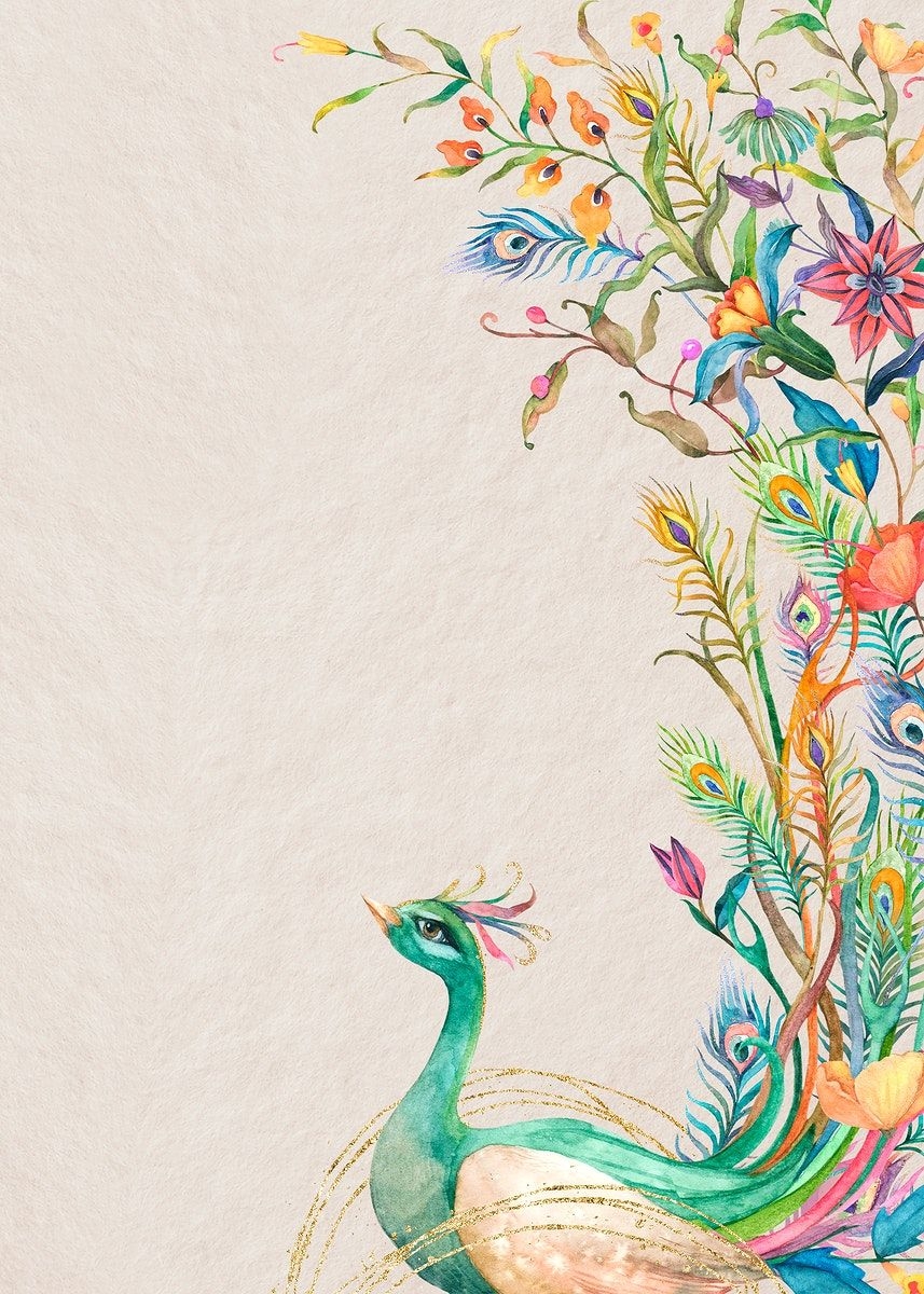 peacock invitation template