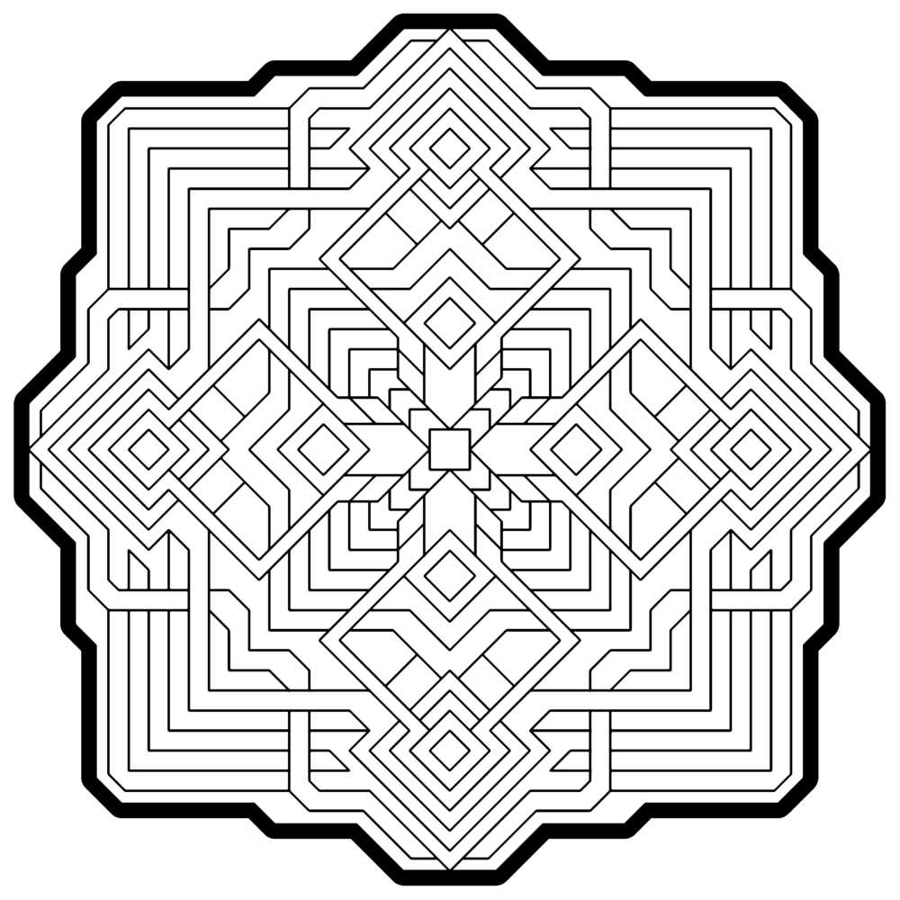 Downloadable Adult Coloring Pages Fractals Coloring Home