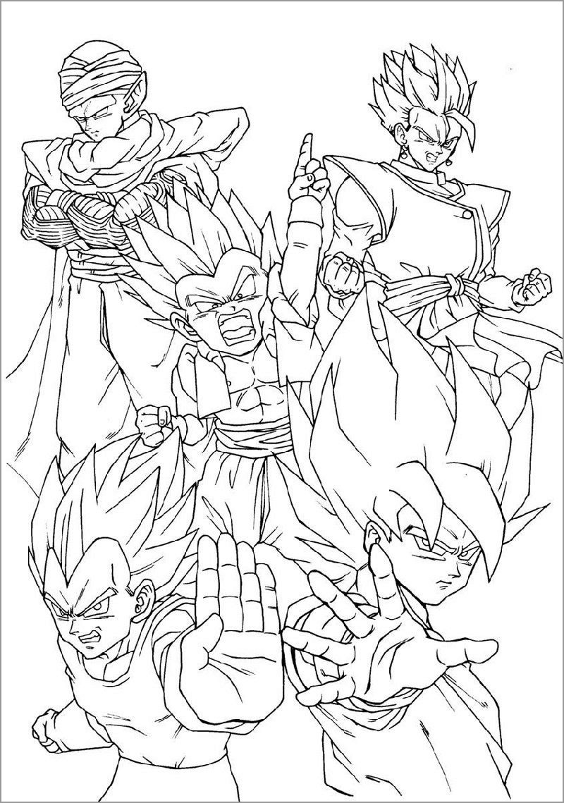 Dragon Ball Z Coloring Page