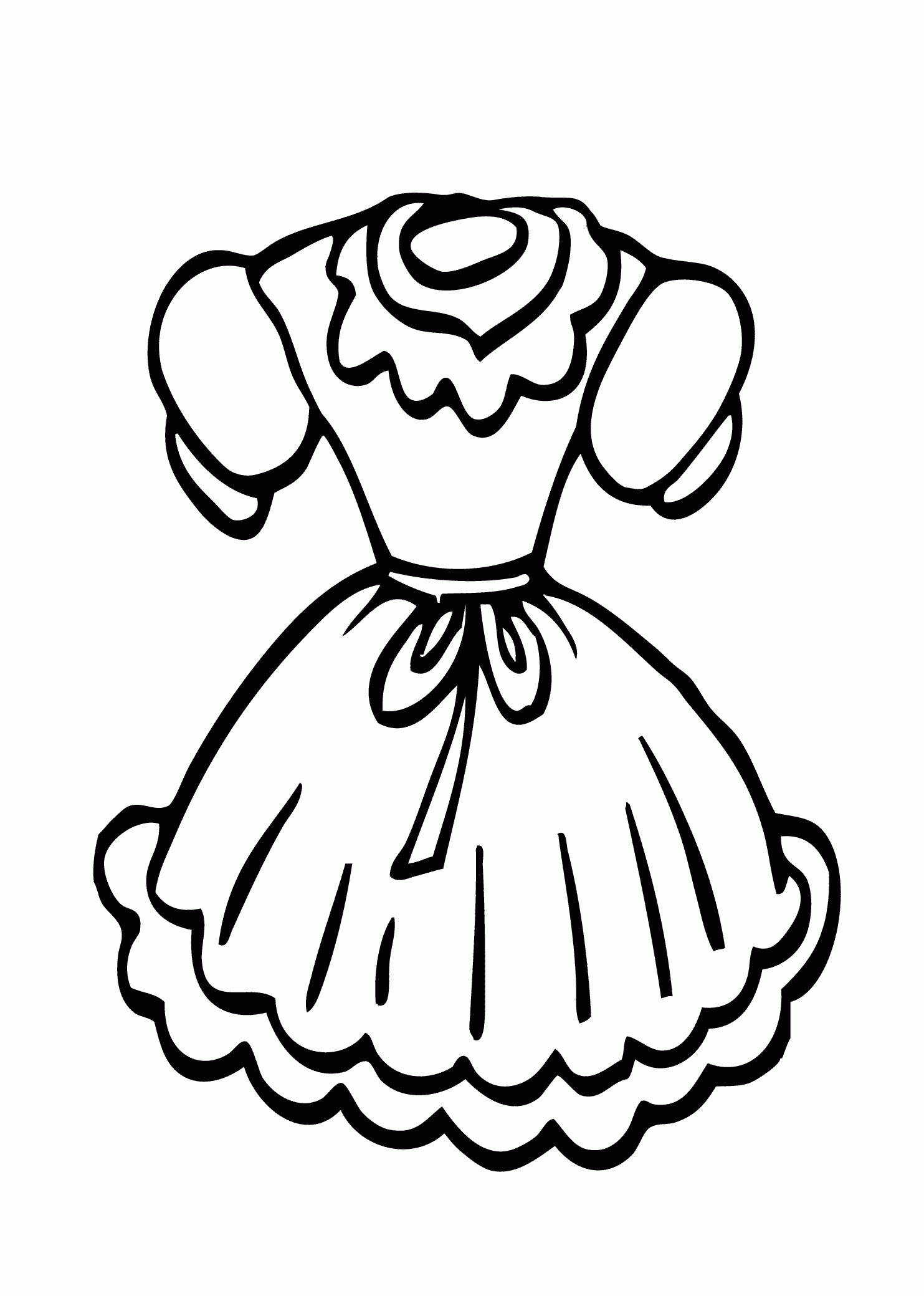 Dress Coloring Pages Free Download On ClipArtMag