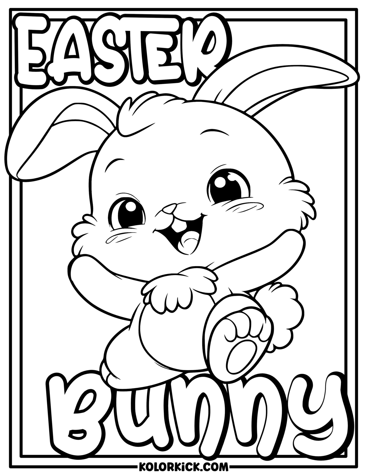 Cute Easy Easter Coloring Pages