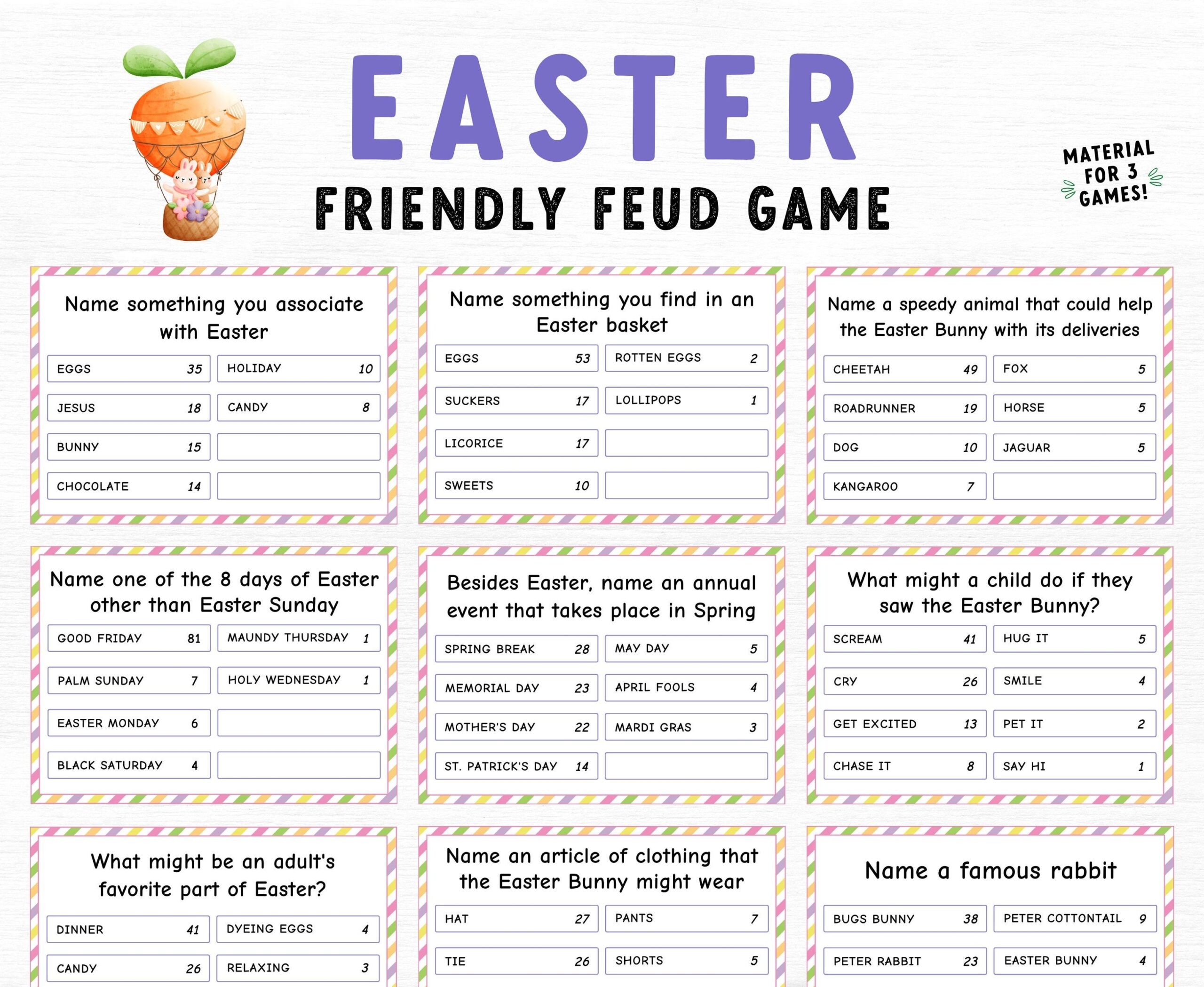 easter picture quiz with answers printable