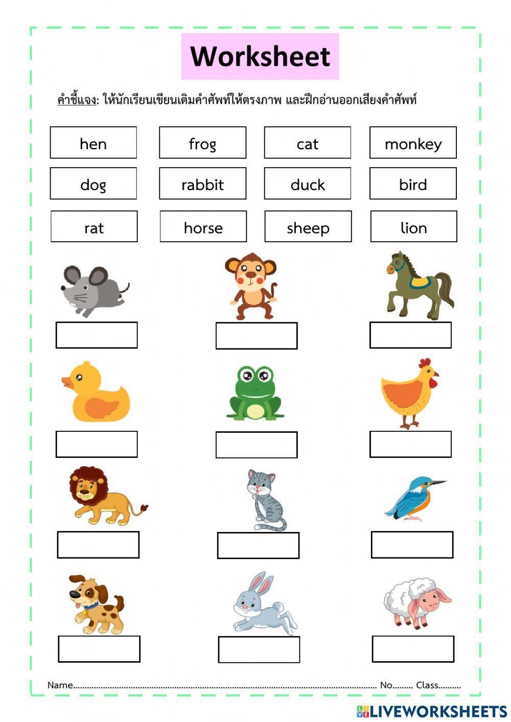 Easy English Worksheet For Kids Interactive Worksheet Live