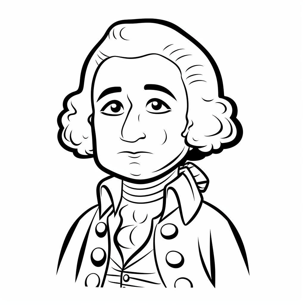 Easy George Washington Coloring Page Coloring Page