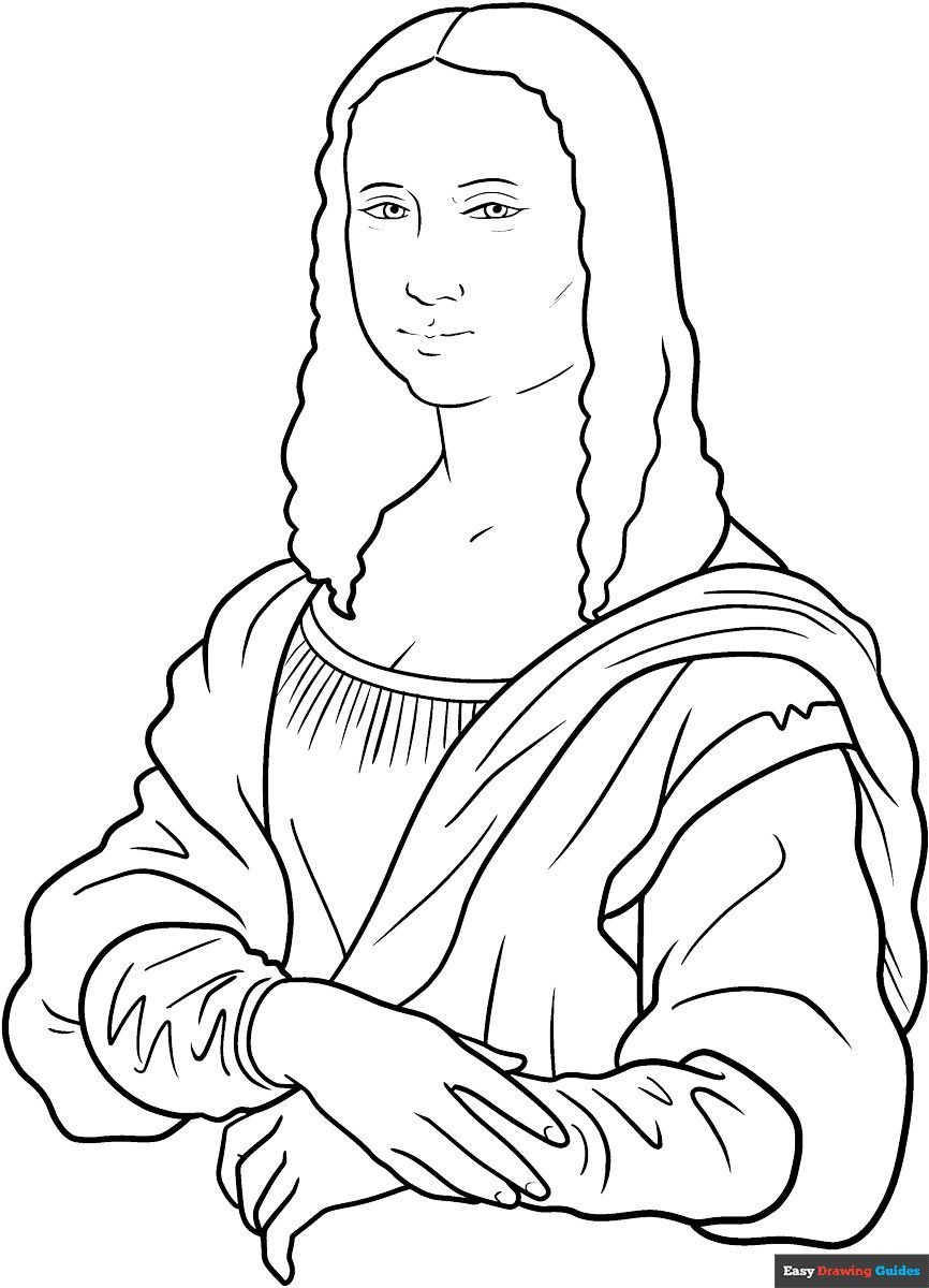 Easy Mona Lisa Easy Drawings Cute Cartoon Drawings Art Drawings