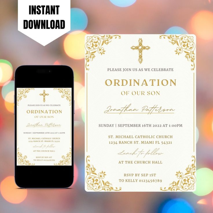 pastor ordination invitation template