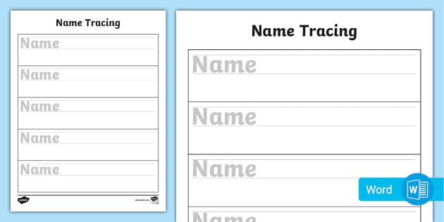 Editable Name Tracing Activity teacher Made Twinkl Worksheets Library