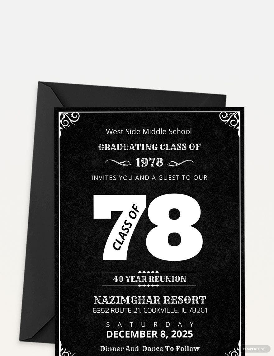 Editable Reunion Invitation Templates In PSD To Download