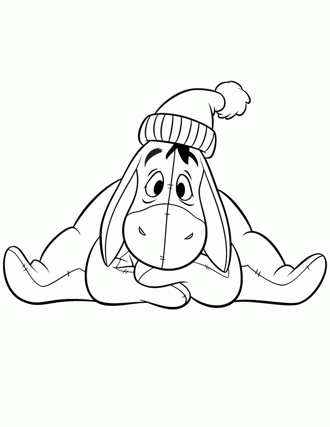 Eeyore Christmas Coloring Pages Coloring Home