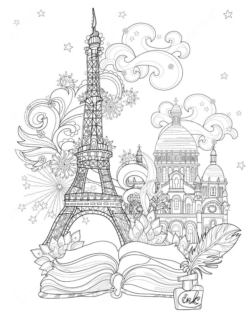 Eiffel Tower 19 Coloring Page Free Printable Coloring Pages For Kids