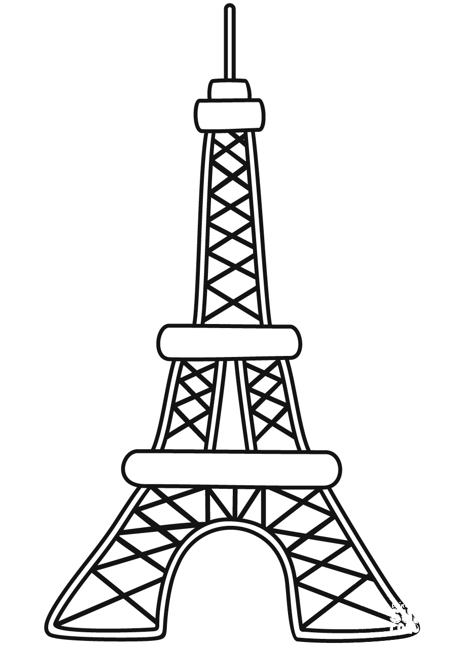 Eiffel Tower Coloring Page ColouringPages