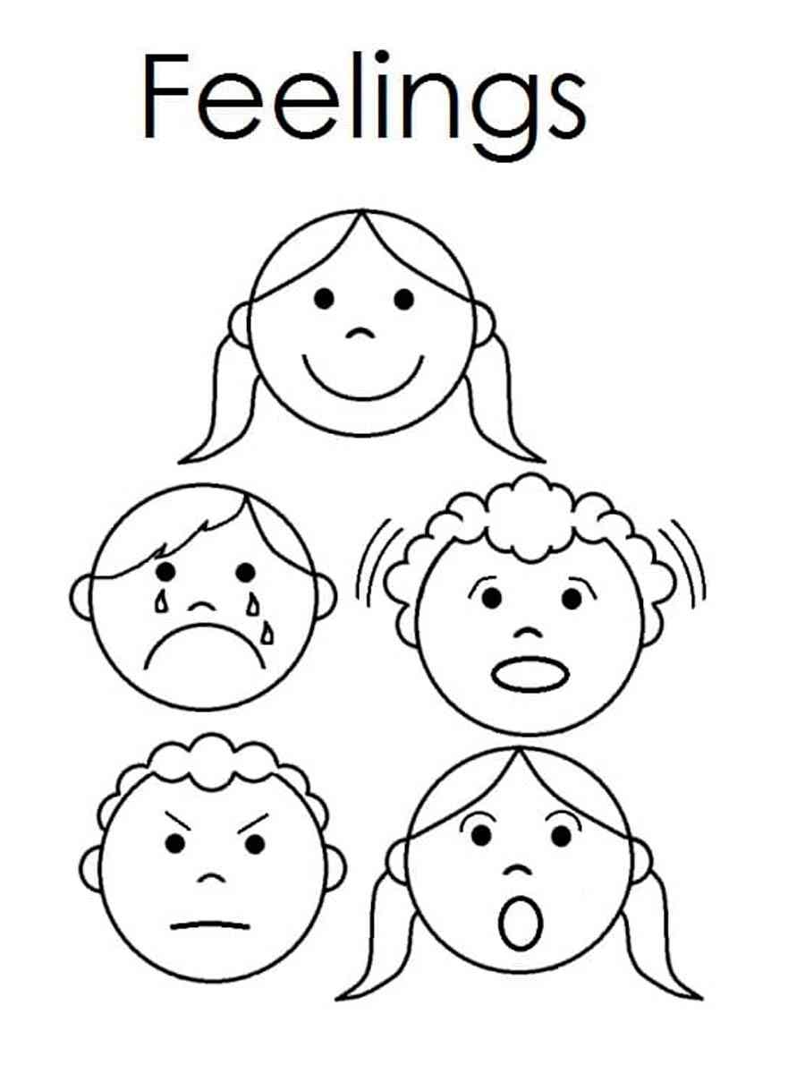 Emotions And Feelings Coloring Pages