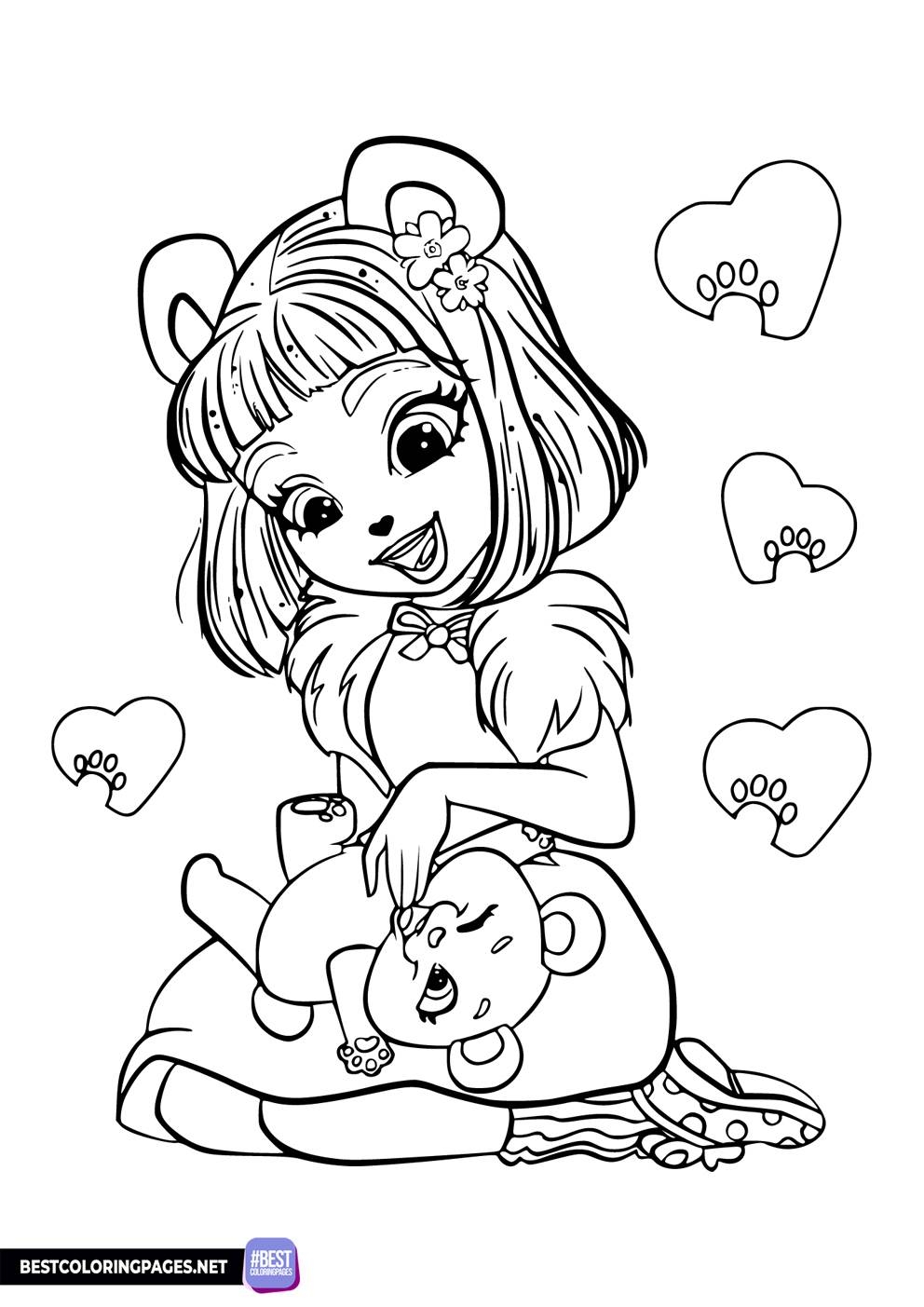 Enchantimals Dolls Coloring Pages