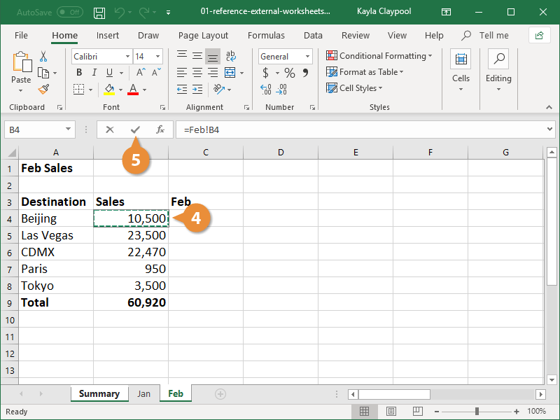 Excel Reference Another Sheet CustomGuide Worksheets Library