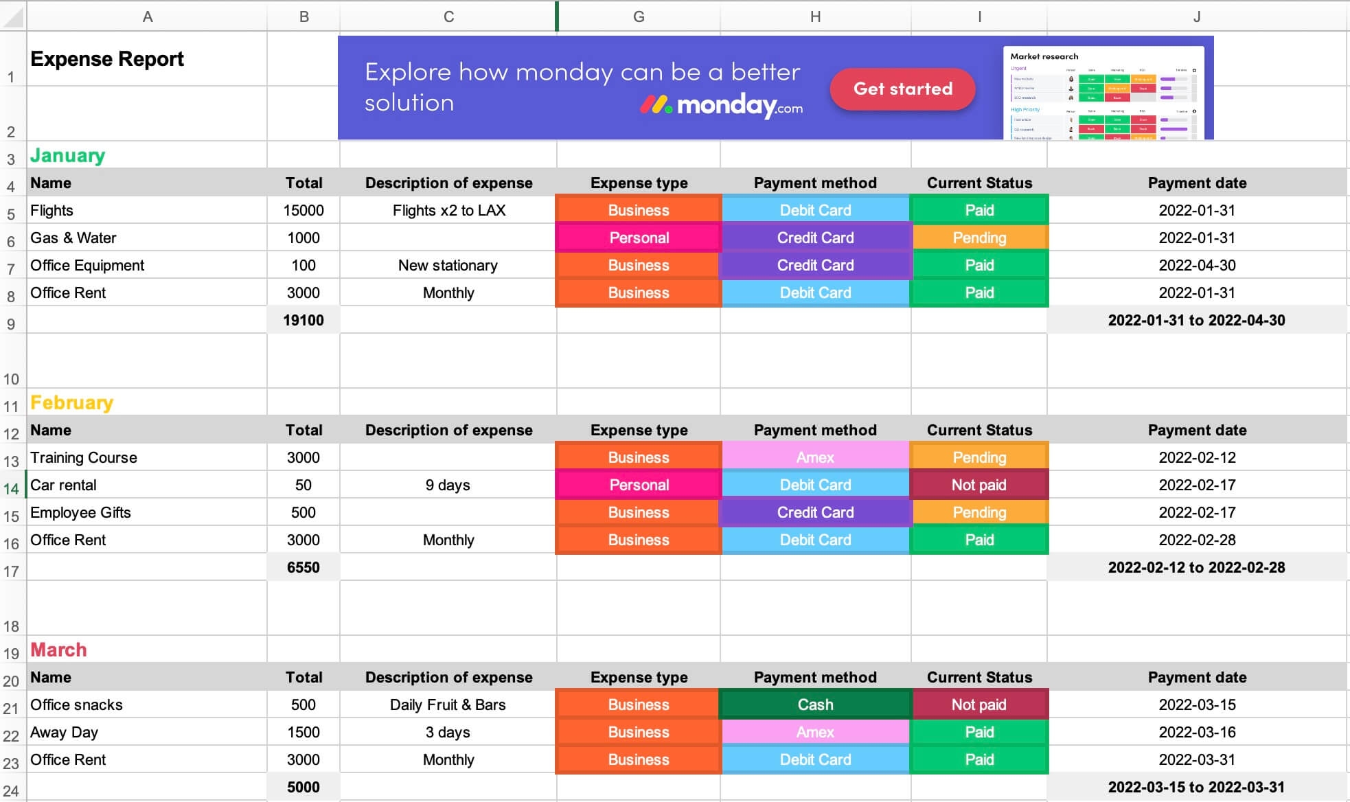 Excel Spreadsheet For Business Expenses Expense Spreadsheet 
