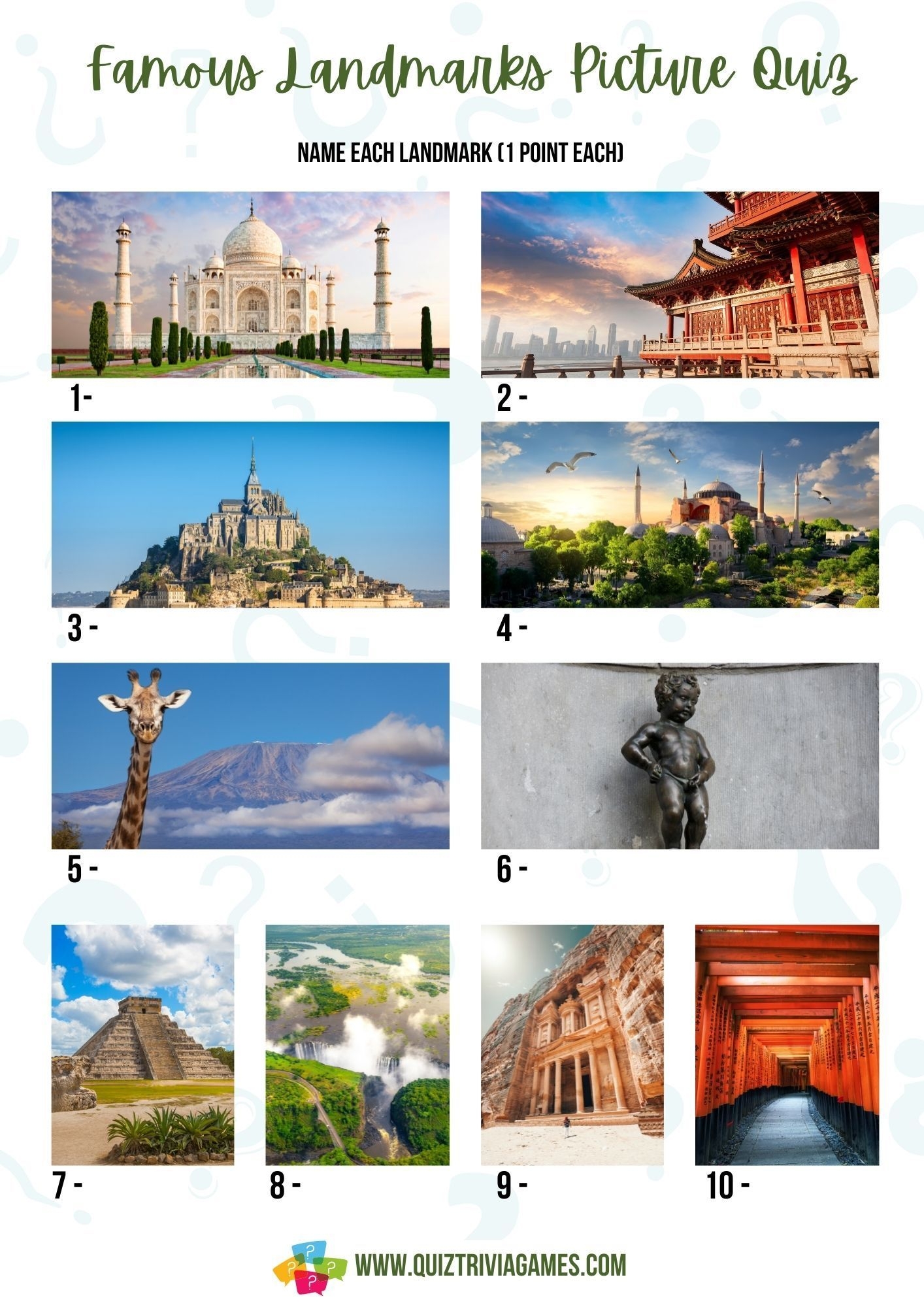 Famous Landmarks In The World Picture Quiz London Landmarks London 