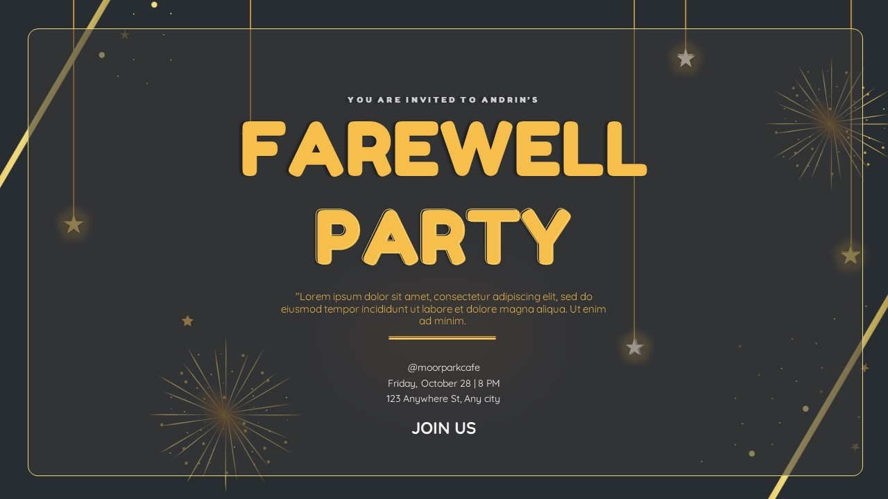 party invitation template powerpoint