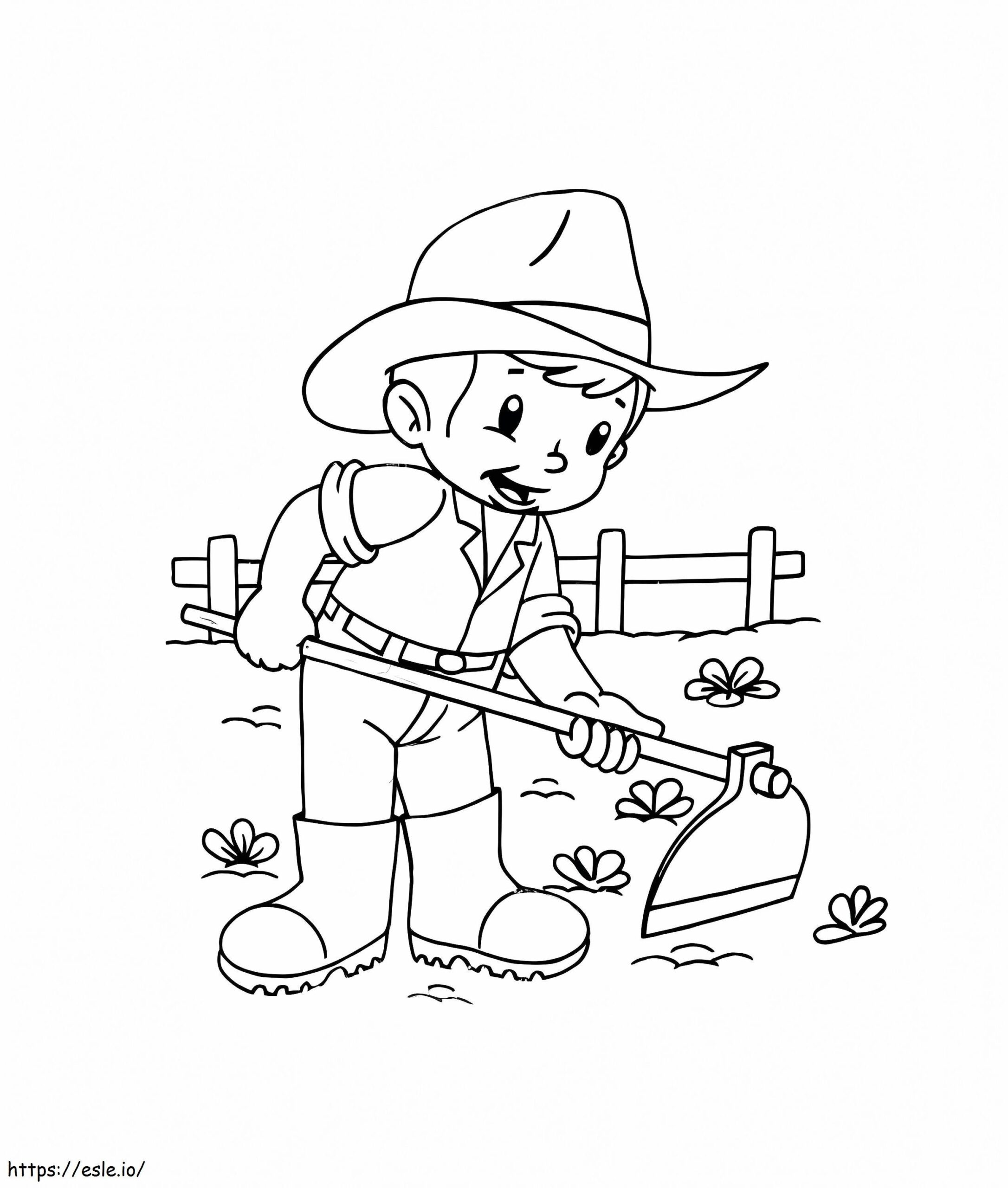 Farmer 2 Coloring Page