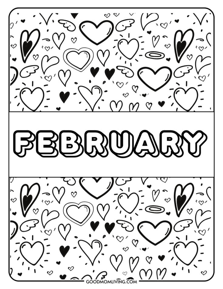 february coloring pages free printable