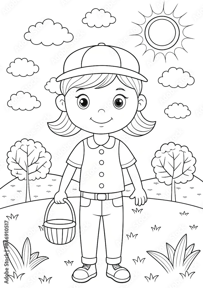 Field Day Coloring Page