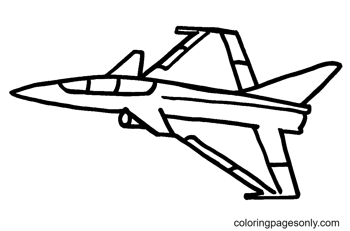 Fighter Jet Airplane Coloring Page Coloring Page Page For Kids And