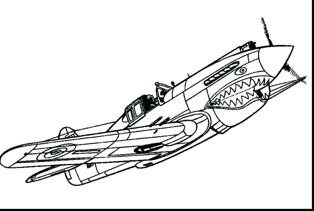 Fighter Plane Coloring Pages
