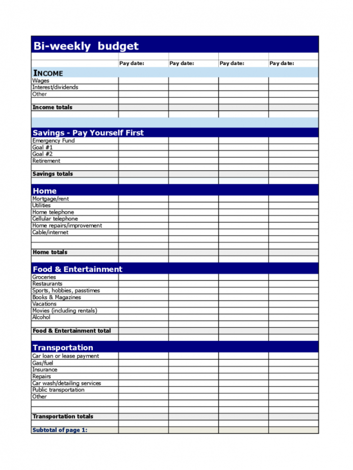 Fillable Budget Worksheet Excel Budgeting Worksheets