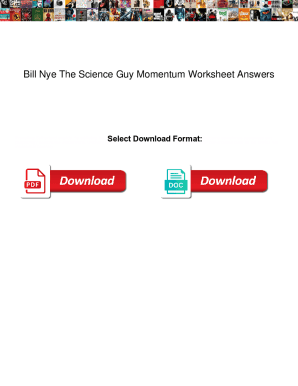 Fillable Online Bill Nye The Science Guy Momentum Worksheet Answers 