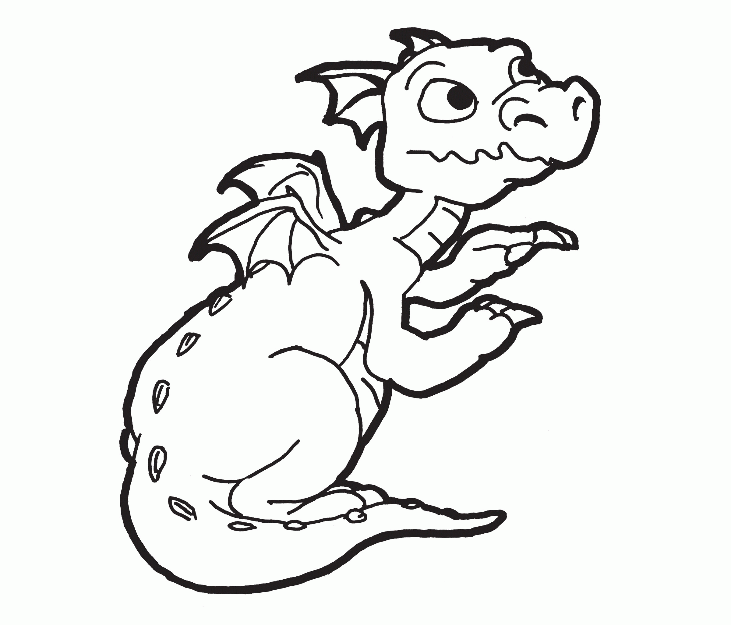 Easy Dragon Coloring Pages